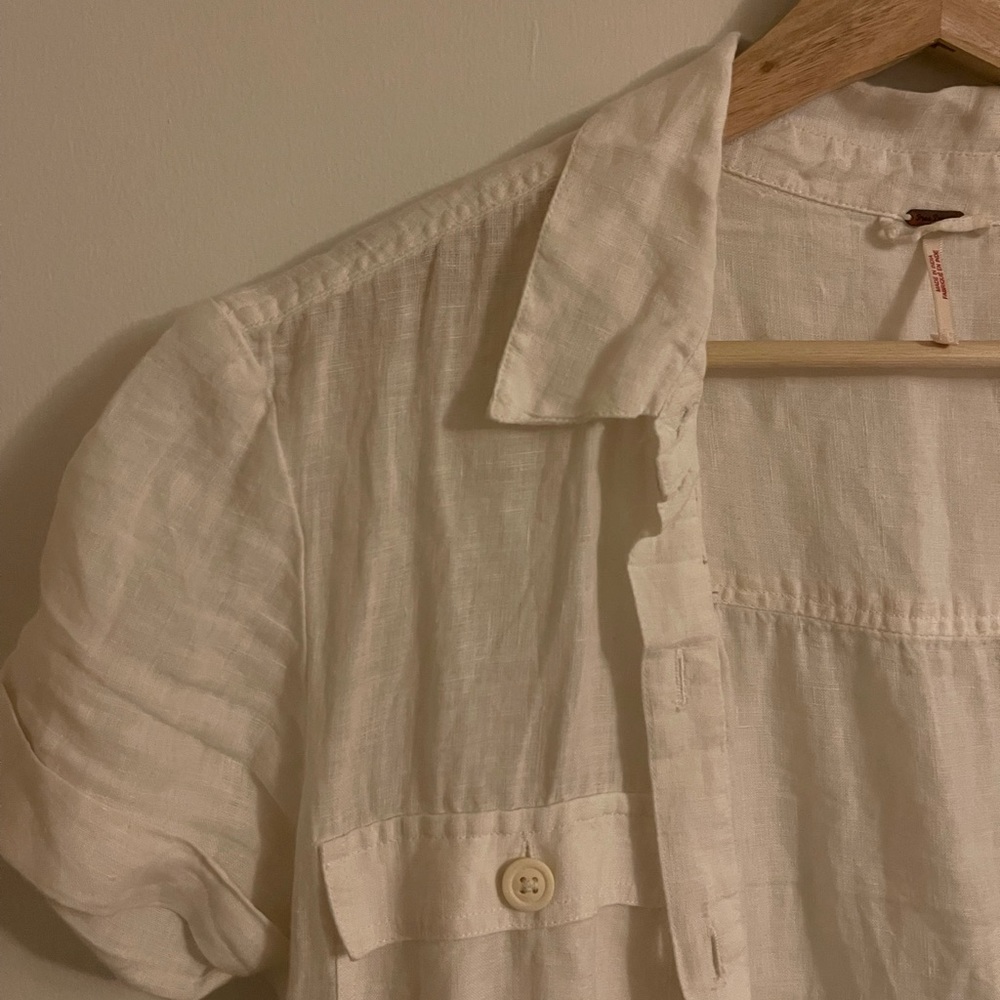 Linen Button Up Dress